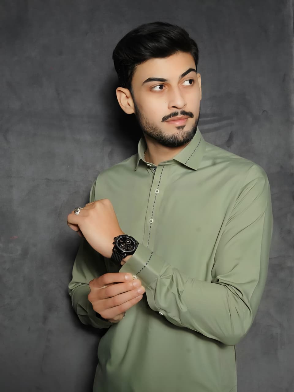 Pastel Green Shalwar Qameez - Image 3