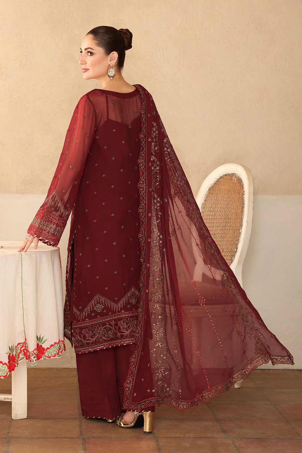 Sonehri - Maroon - Image 3
